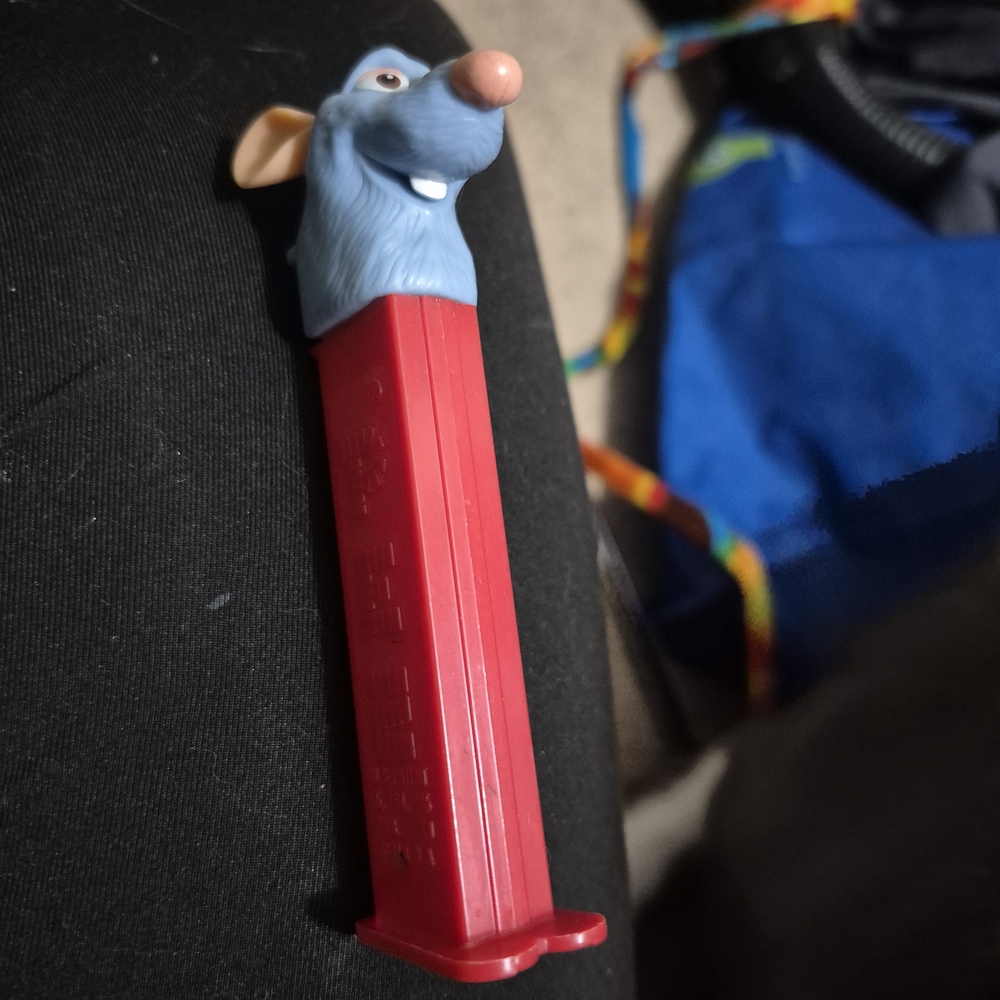 Red and Blue Pez Dispenser